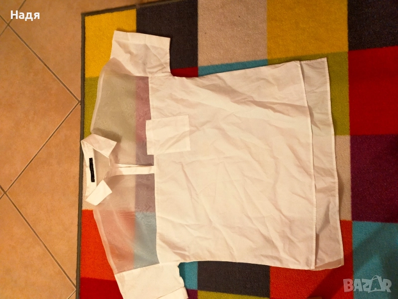 Бяла ефирна маркова блуза , снимка 1