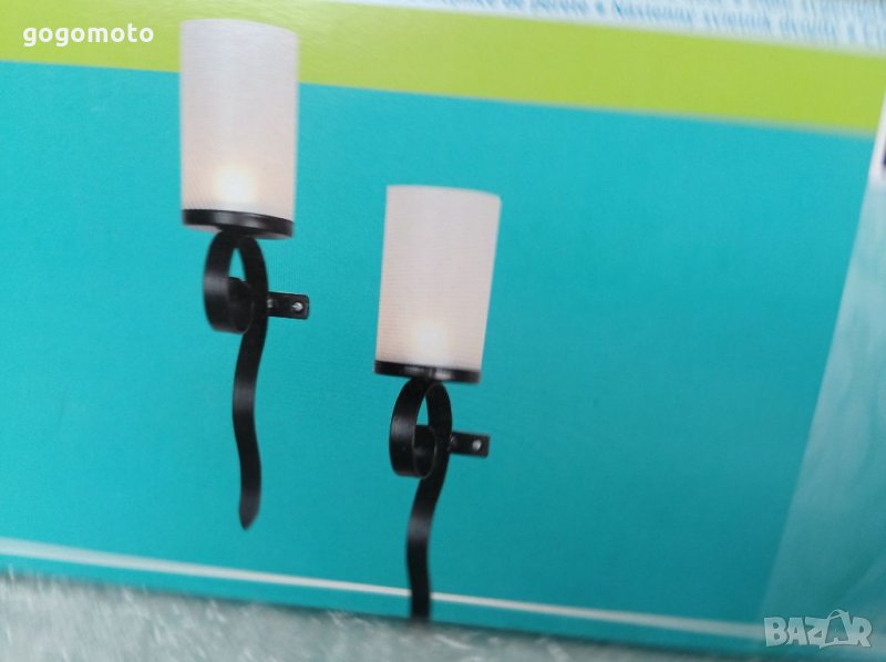 Limited edition, арт Нов комплект дизайнерски свещници от ковано желязо за стена, лиза врата, 2 бр., снимка 1