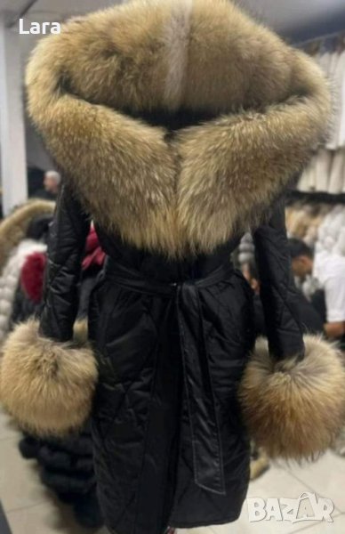 Палто с естествен косъм лисица, снимка 1