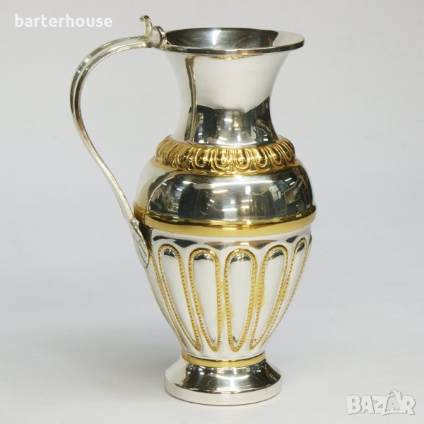 Сребърна кана от "Рогозенското съкровище" с частично златно покритие, снимка 1