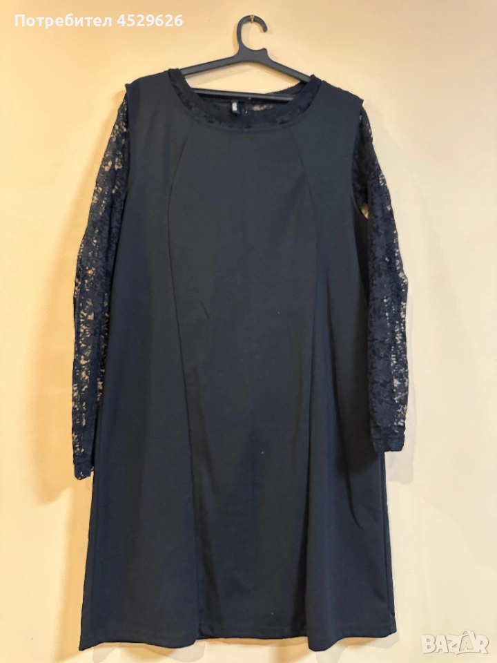 Рокля с дантелена блуза , снимка 1