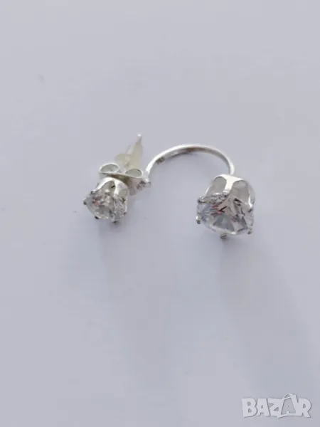 Сребърна обица за пъп С, снимка 1