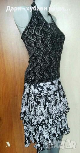 Потник/топ в черно и сребристо🍀❤S,M,L❤🍀арт.4314, снимка 1