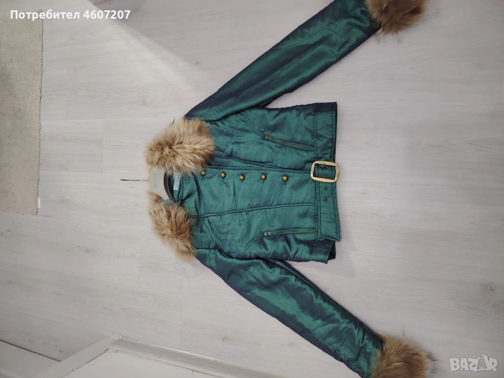 яке с кожена яка, снимка 1