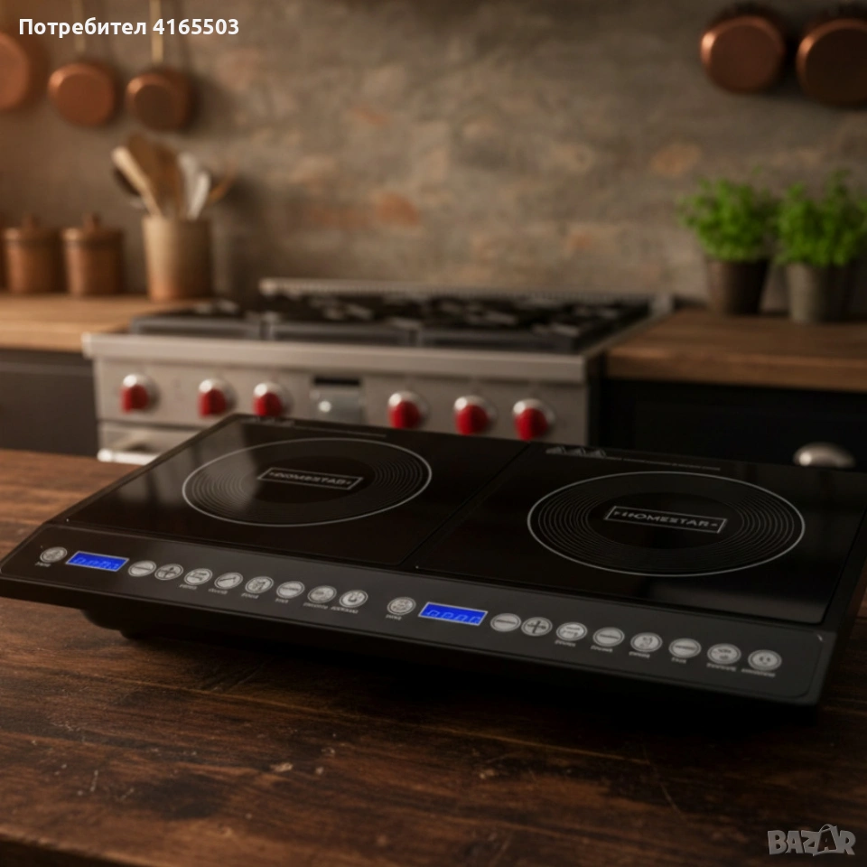 Двоен индукционен котлон Home Star HS-IND2002, снимка 1