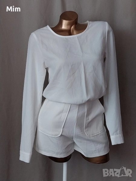 LOFTY S Бял къс гащеризон с дълъг ръкав , снимка 1