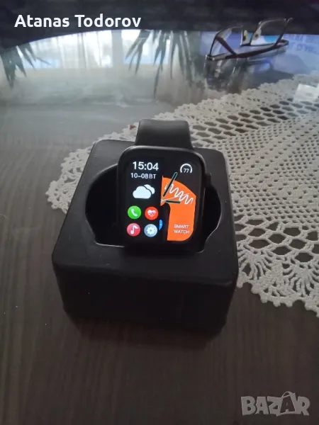 Смарт часовник-телефон Relogio Inteligente 42 мм.Гнездo за SIM . Може да работи и самостоятелно., снимка 1