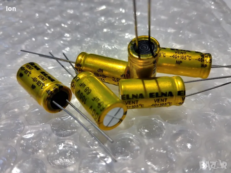 68uF/100V "ELNA" неполярни аудио кондензатори -40°С+105°С, снимка 1