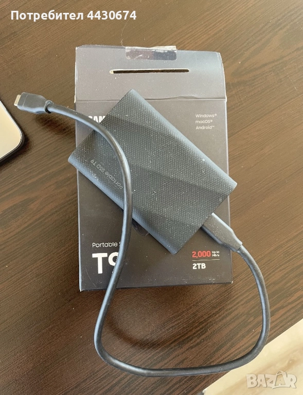 Portable SSD Samsung T9 2 TB, снимка 1