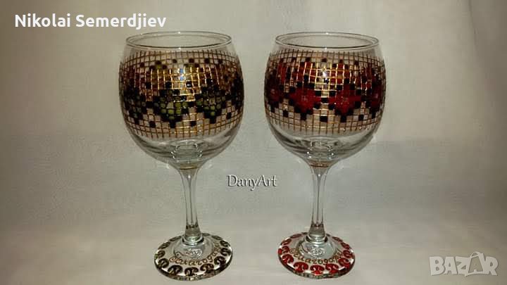 Двойка чаши за вино "Шевица", снимка 1