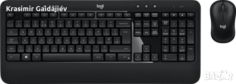 Logitech ADVANCED Combo toetsenbord RF Draadloos QWERTZ – Черен, снимка 1