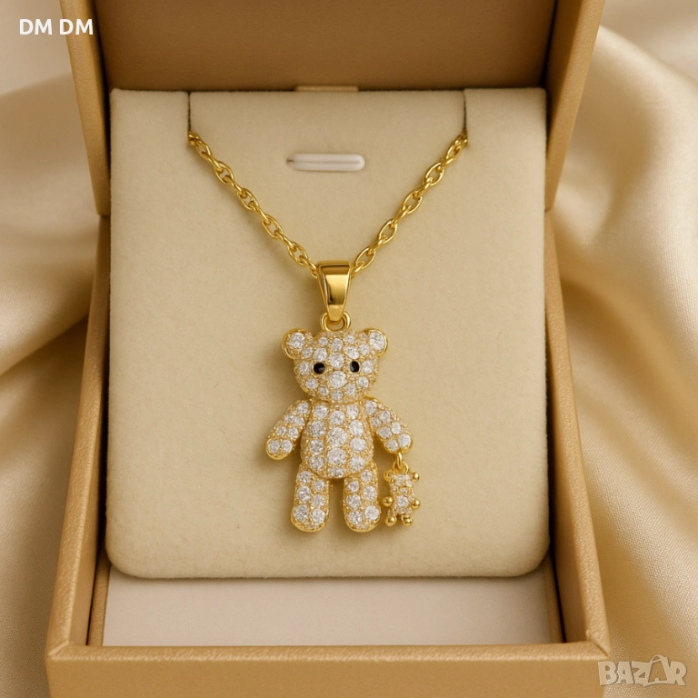 Колие мече! Медицинска стомана и 18к позлата! , снимка 1