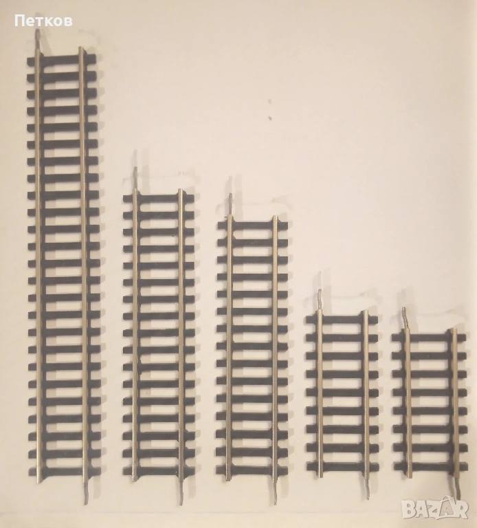 Прави релси за влакче мащаб H0, PIKO, П профил, снимка 1