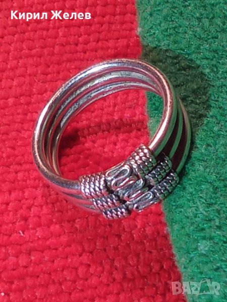 СТАР СРЕБЪРЕН РЕТРО ПРЪСТЕН ВИСОКА ПРОБА СРЕБРО МАЙСТОСКИ - Тип КРАЛСКА ПЛЕТКА ОРНАМЕНТИКА 27349, снимка 1