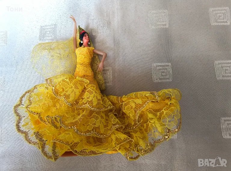 Ретро кукла Marin Chiclana Spanish Woman Fiesta Flamenco Dance, снимка 1