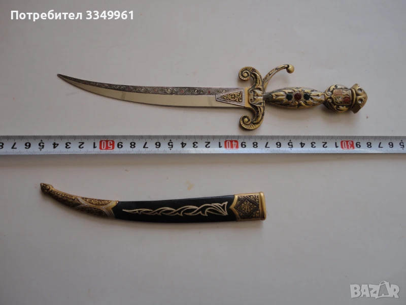 Кама кинжал с кания емайл , снимка 1
