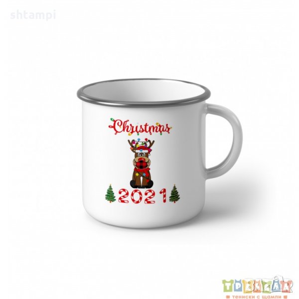 Коледно канче Елен с маска Christmas 2021, снимка 1