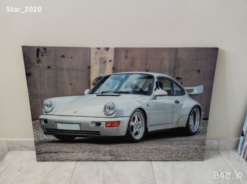 Светеща картина с LED осветление - Porsche 911 old, снимка 1
