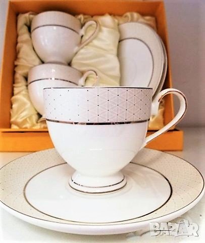 Костен порцелан чаши, комплекти и сервизи за кафе и чай, снимка 1