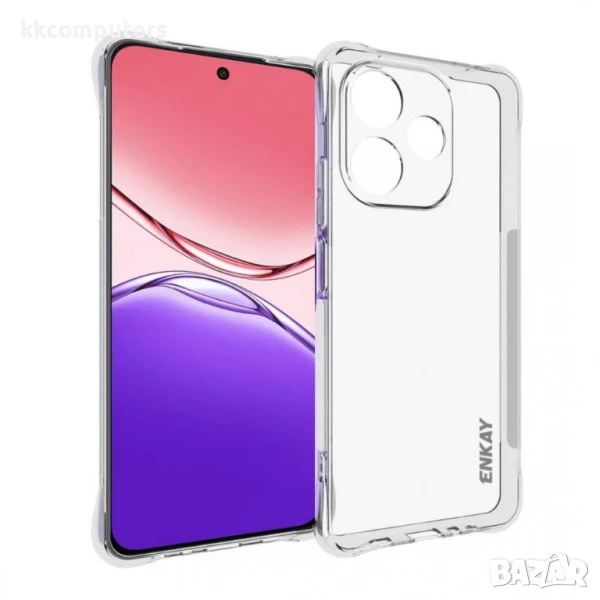 OPPO A5 Pro 5G Прозрачен Удароустойчив Калъф ENKAY с Анти-Приплъзване + Скрийн Протектор, снимка 1