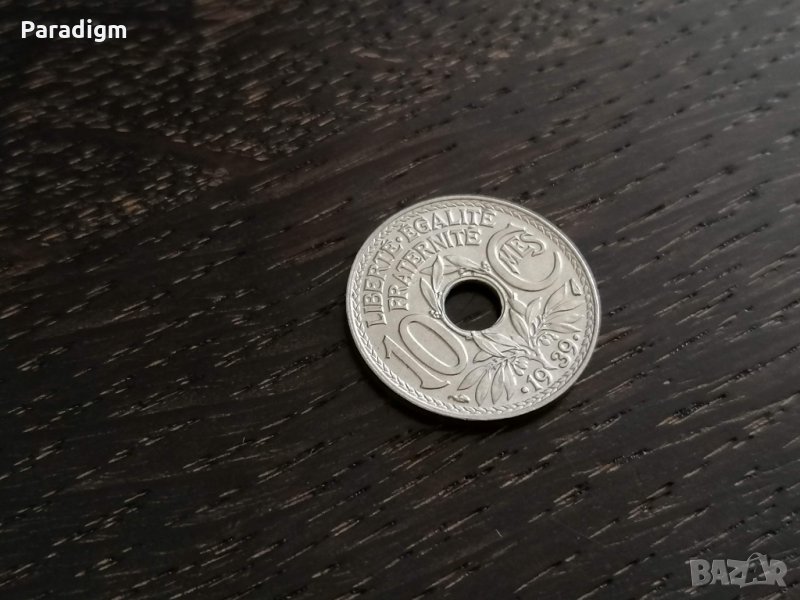 Mонета - Франция - 10 сантима | 1939г., снимка 1