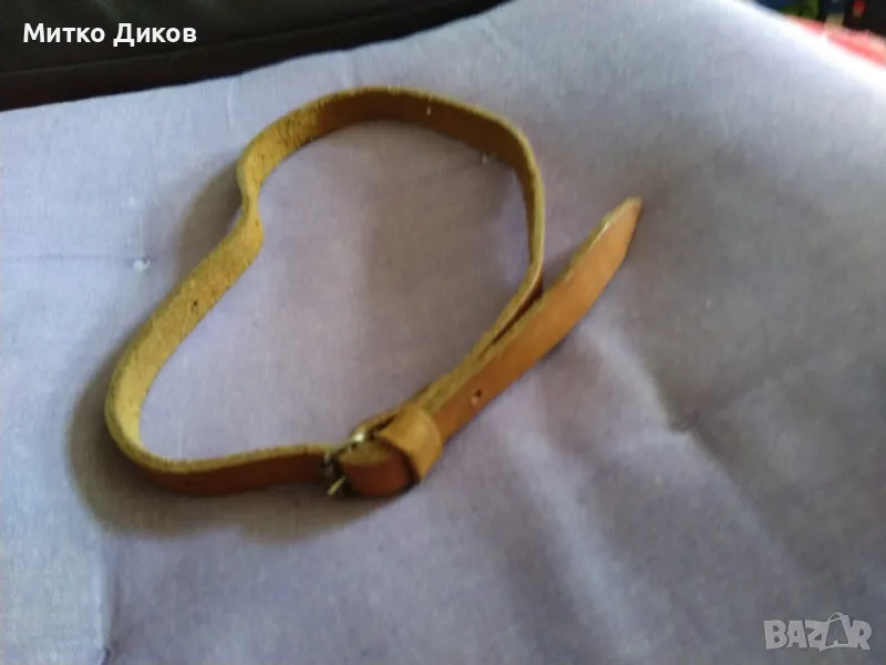 Коланче естествена кожа 62см на 15мм, снимка 1