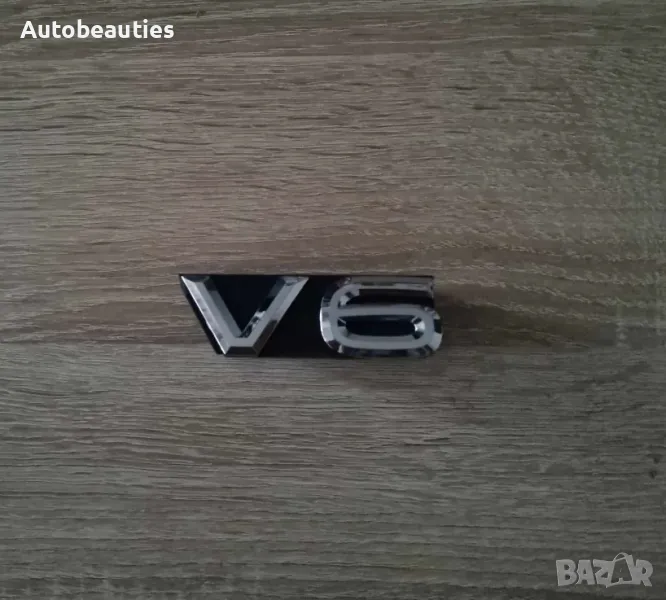 Предна решетка сребриста емблема Volkswagen V6, снимка 1