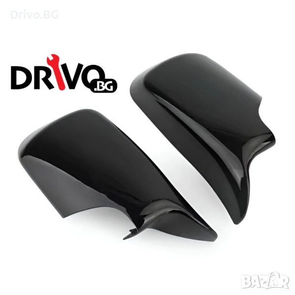 Гаранция! Висококачествени Черни Batman Капаци за Огледала за BMW E46, снимка 1