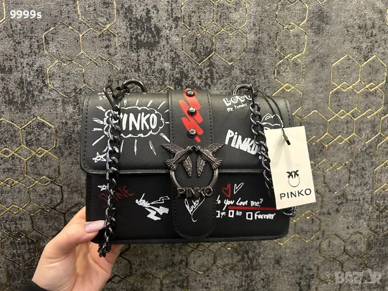 Черна чанта Pinko, снимка 1