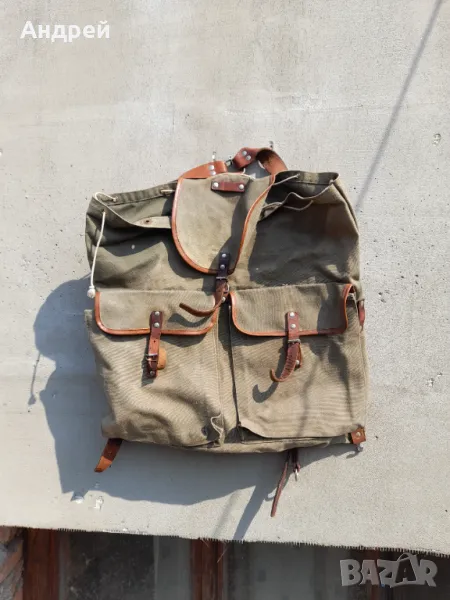Стара брезентова раница #16, снимка 1