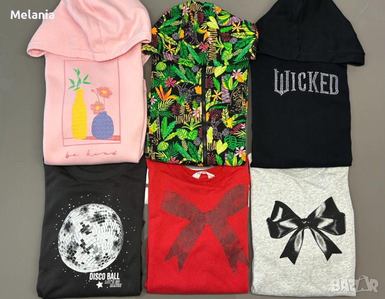 Лот от 6 суичъра за момиче, по етикет за ръст 158–164 см, снимка 1