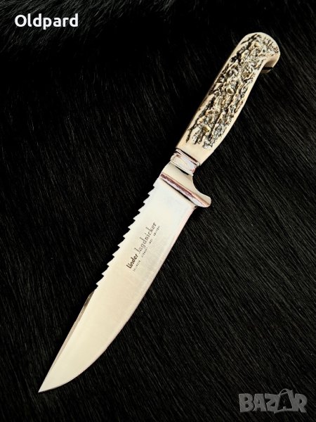 Класически немски (баварски) ловен нож с трион (Niker)., снимка 1