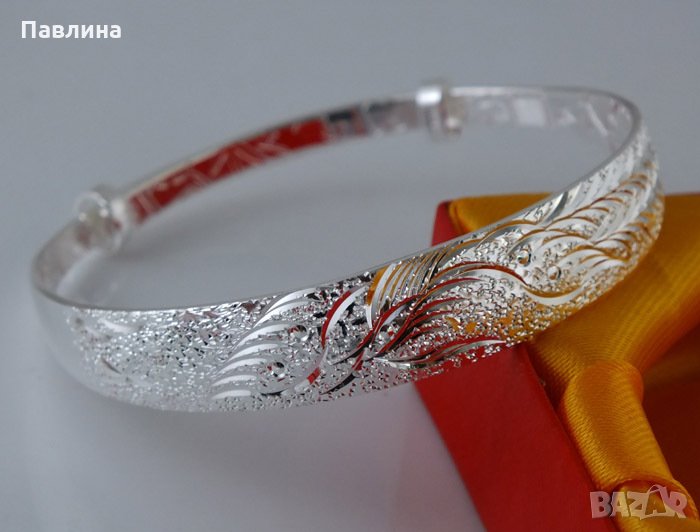 Посребрена гривни, снимка 1