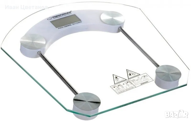 Кантар за тегло дигитален, батерия CR2032, LCD екран, 180кг., Индикатор за изтощена батерия, снимка 1