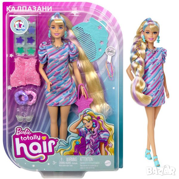 Barbie Totally Hair звезди HCM87, снимка 1