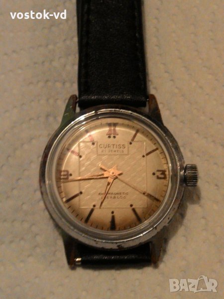 CURTISS 21 JEWELS SWISS MADE МЪЖКИ ЧАСОВНИК РАБОТЕЩ, снимка 1