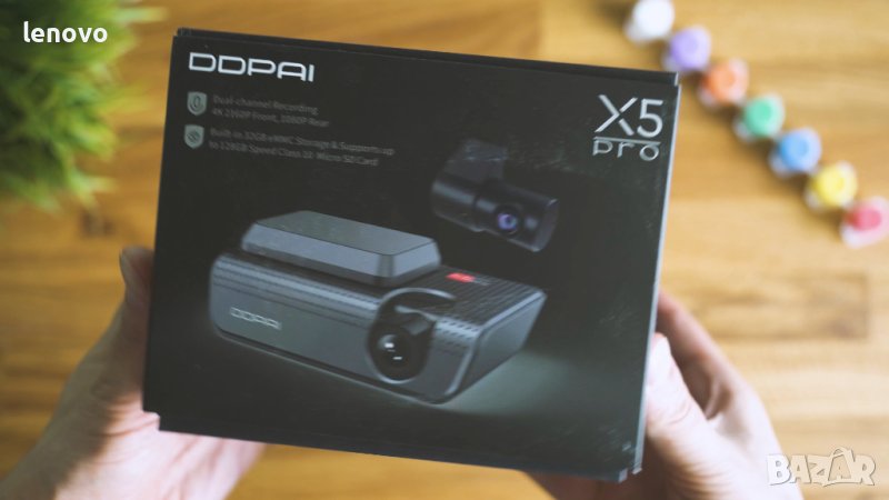 DDPAI X5 Pro видеорегистратор със заден модул и 4K, снимка 1