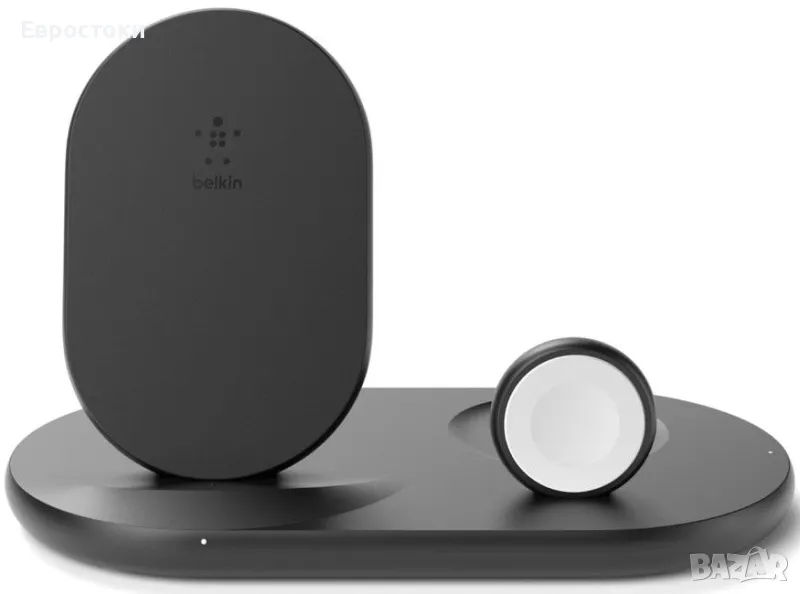 Безжично зарядно устройство Belkin BOOST CHARGE 3 в 1 Wireless Charger 7.5W за iPhone + Apple Watch, снимка 1