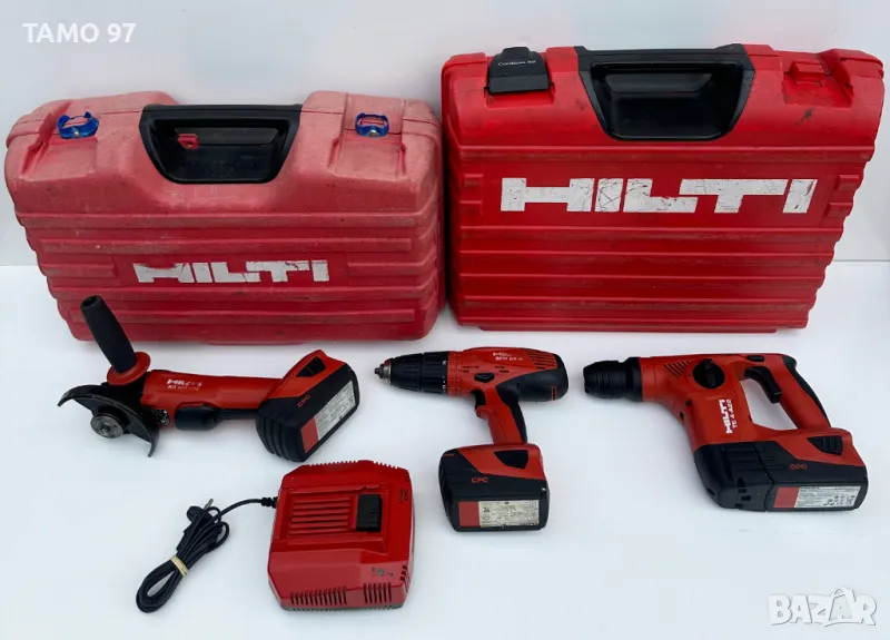 Hilti Сет - Акумулаторен ударен винтоверт, перфоратор и ъглошлайф, снимка 1