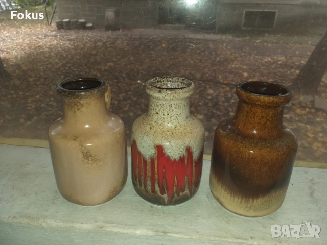 Немска керамика Лава лот от три халби, снимка 6 - Антикварни и старинни предмети - 53451870