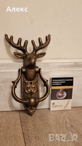 Масивно чугунено чукало, елен– 800гр Намаление., снимка 2 - Градински мебели, декорация  - 40159022