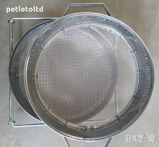 Цедки за пчелен мед - двойни изработени от неръждаема стомана , снимка 4 - За пчели - 21482707