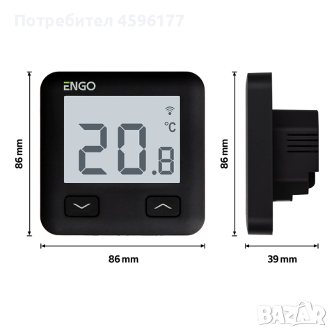 Стенен термостат ENGO E-10 с Wi-Fi, снимка 4 - Други - 51732100
