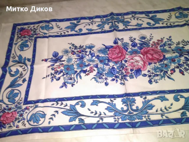 Синя покривка рози 76х30см нова, снимка 4 - Пана - 47869286