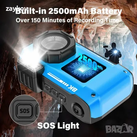 8K UHD 70MP WiFi цифров фотоапарат с 32GB карта, водоустойчив, прахоустойчив, удароустойчив, снимка 6 - Фотоапарати - 48999854