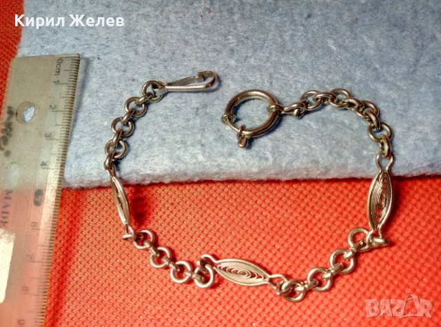 РЕТРО АРТ СРЕБРИСТА МЕДНА ГРИВНА КРАСИВА ЗДРАВА ФИЛИГРАНЕН Тип ПЛЕТКА 39838, снимка 3 - Гривни - 47336157