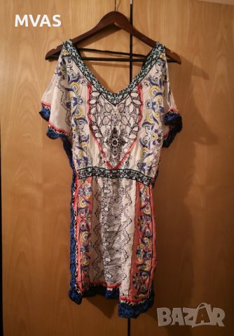 Нова - 35% плажна рокля New Yorker S-M размер плажен кафтан плажна туника бяла, снимка 2 - Рокли - 37521681