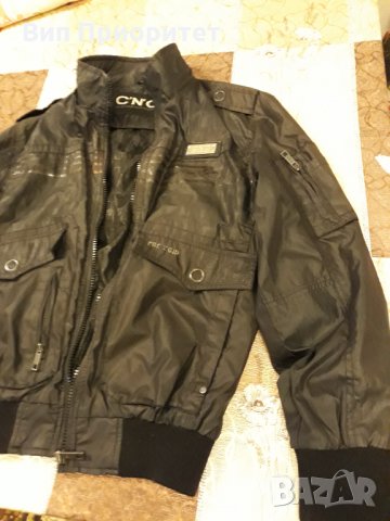 Мъжко черно марково яке стилен бранд, снимка 2 - Якета - 35206364
