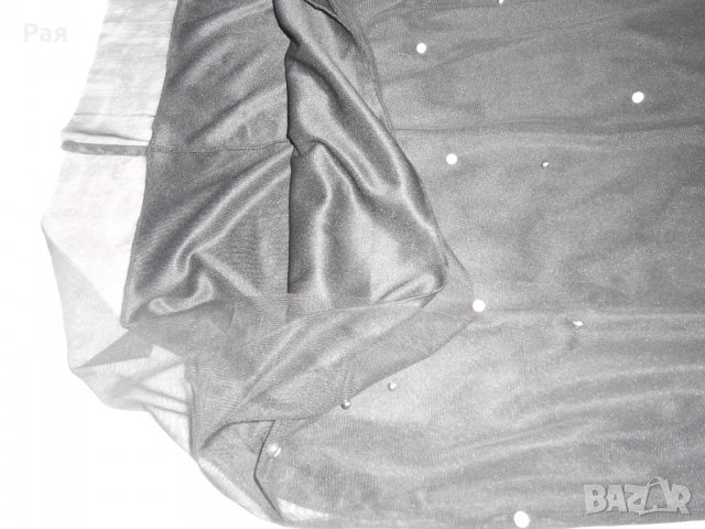 Черна рокля с апликации , снимка 8 - Рокли - 28760401