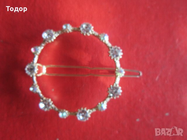 Позлатена брошка с камъни 11, снимка 2 - Други - 34793816